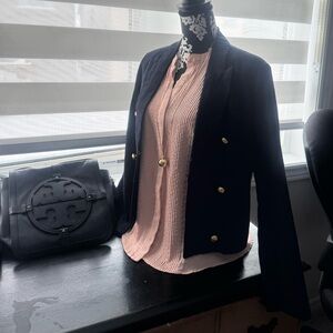 Womens Navy linen like Blazer